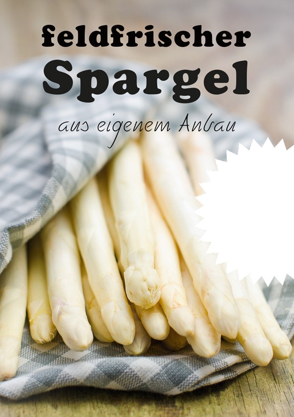 Plakat DIN A1  "feldfrischer Spargel"