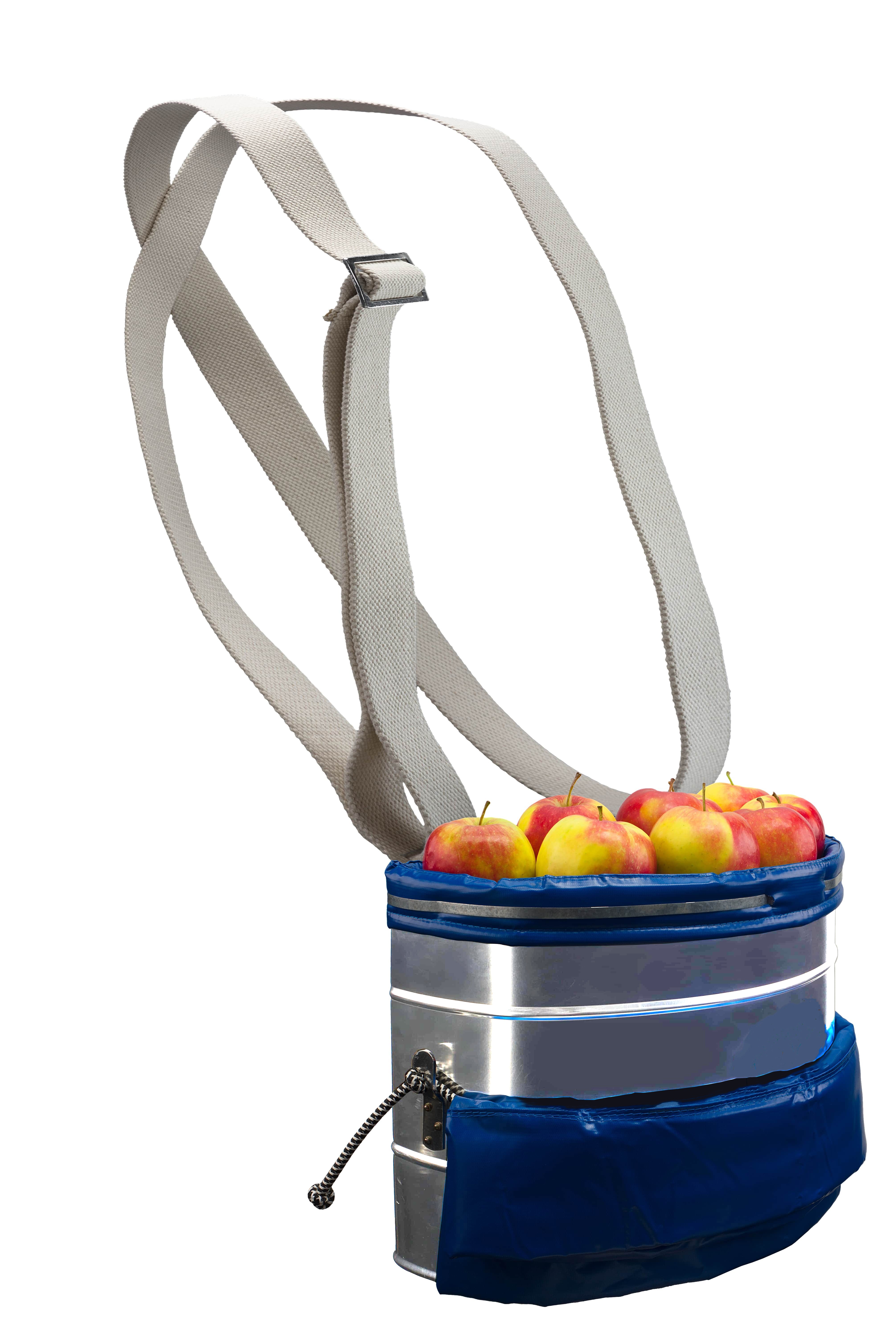 Apfelpflückkorb klein aus Aluminium mit Comfortgurt