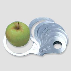 Apfelsortierschablone aus Aluminium