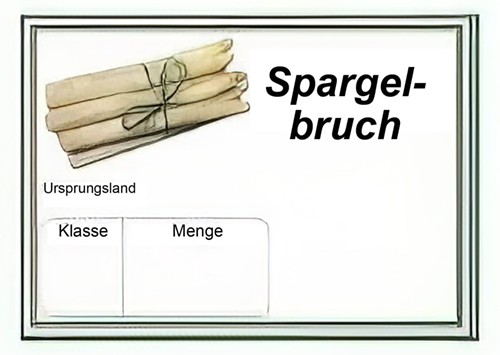 Preistafel laminiert A5 "Spargelbruch"