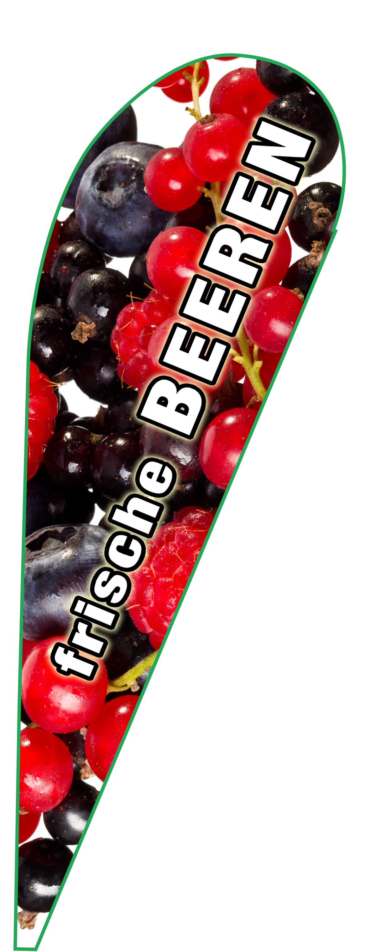 Tropfenbanner Beeren (mit Gestänge)