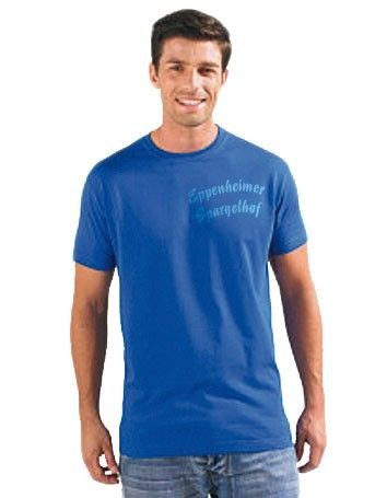 Rundhals T-Shirt blau