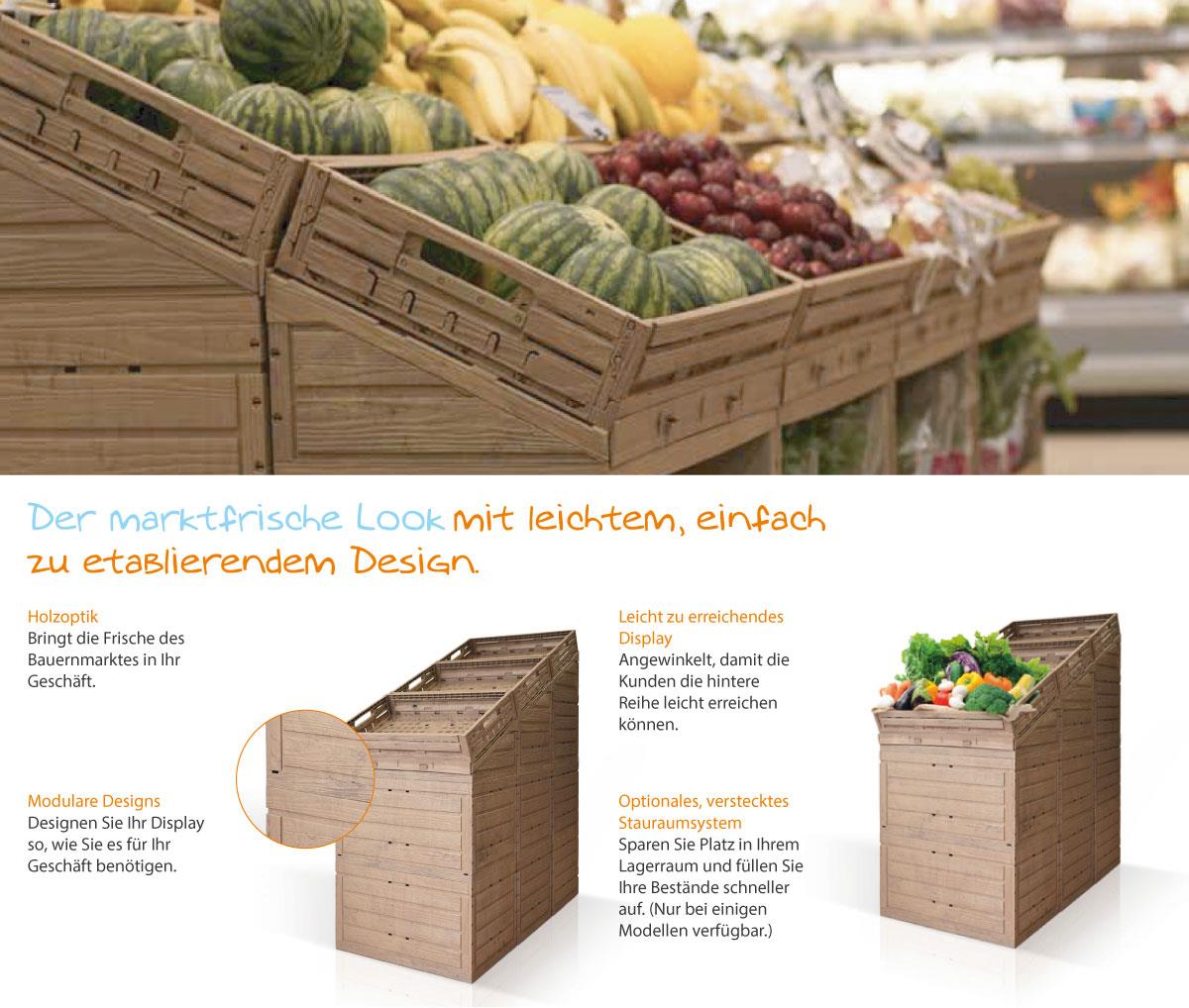 Holzdekorsteige - faltbar, 600 x 400 x 190 mm Holzdekorsteige - faltbar, 600 x 400 x 190 mm
