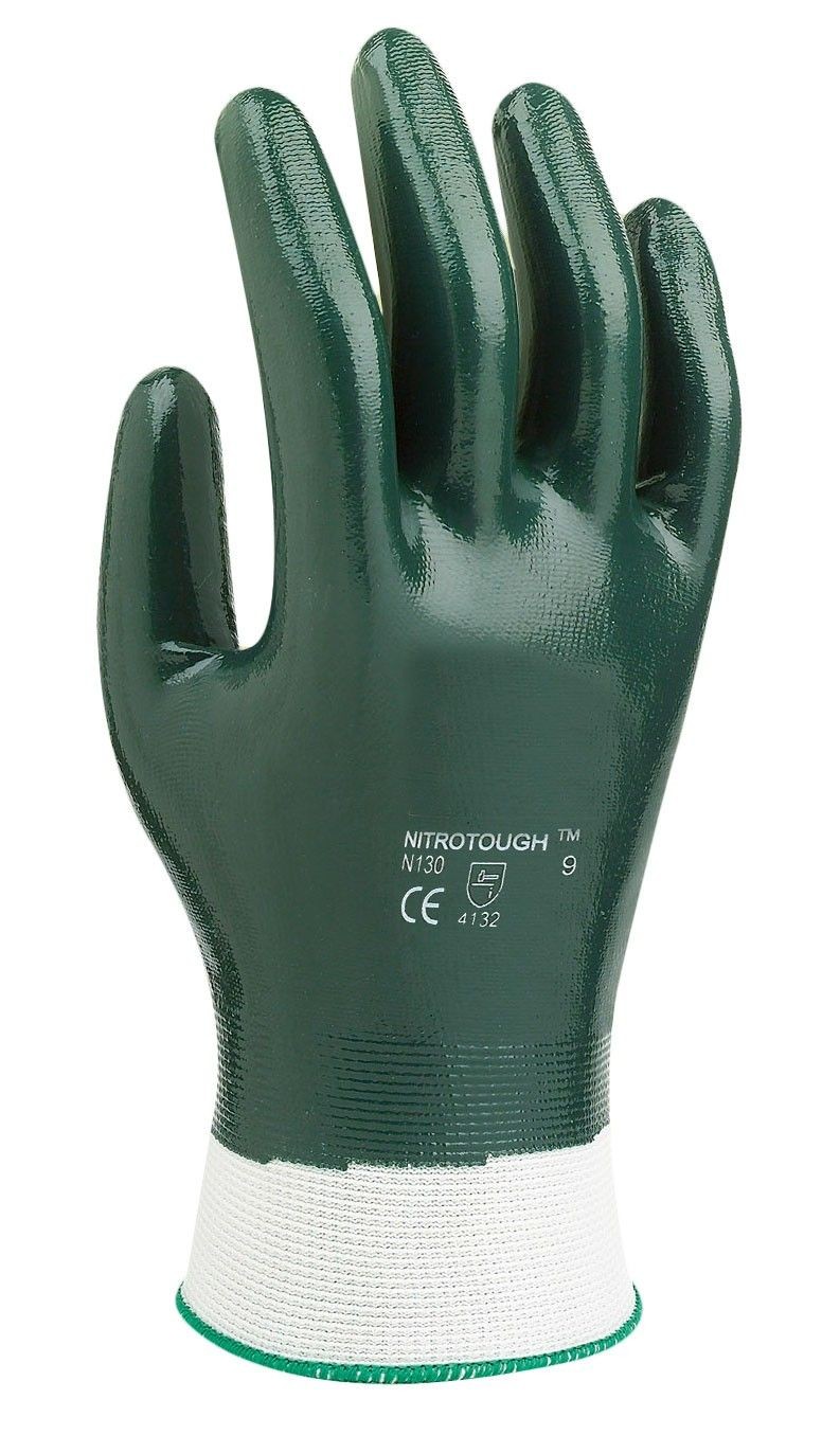 Nahtloser Strickhandschuh, Nitrilbeschichtung 0,7 mm, Gr. S