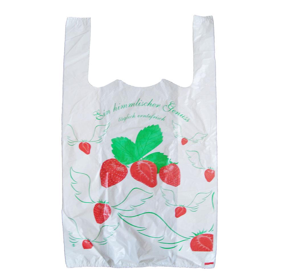 Hemdchentragetasche Erdbeermotiv ökologisch abbaubar