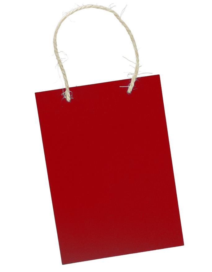 Kreidetafel/hochkant 35 x 75 cm rot