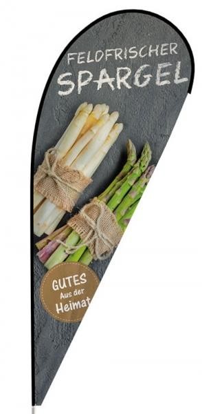 Tropfenbanner feldfrischer Spargel (mit Erdspieß)