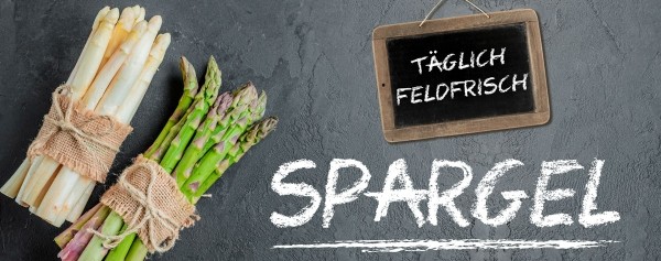 Rollplakat klein "Spargel & Erdbeeren täglich Feldfrisch" (180 x 60 cm)