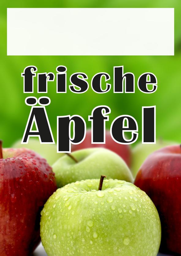 Plakat DIN A1"frische Äpfel" laminiert