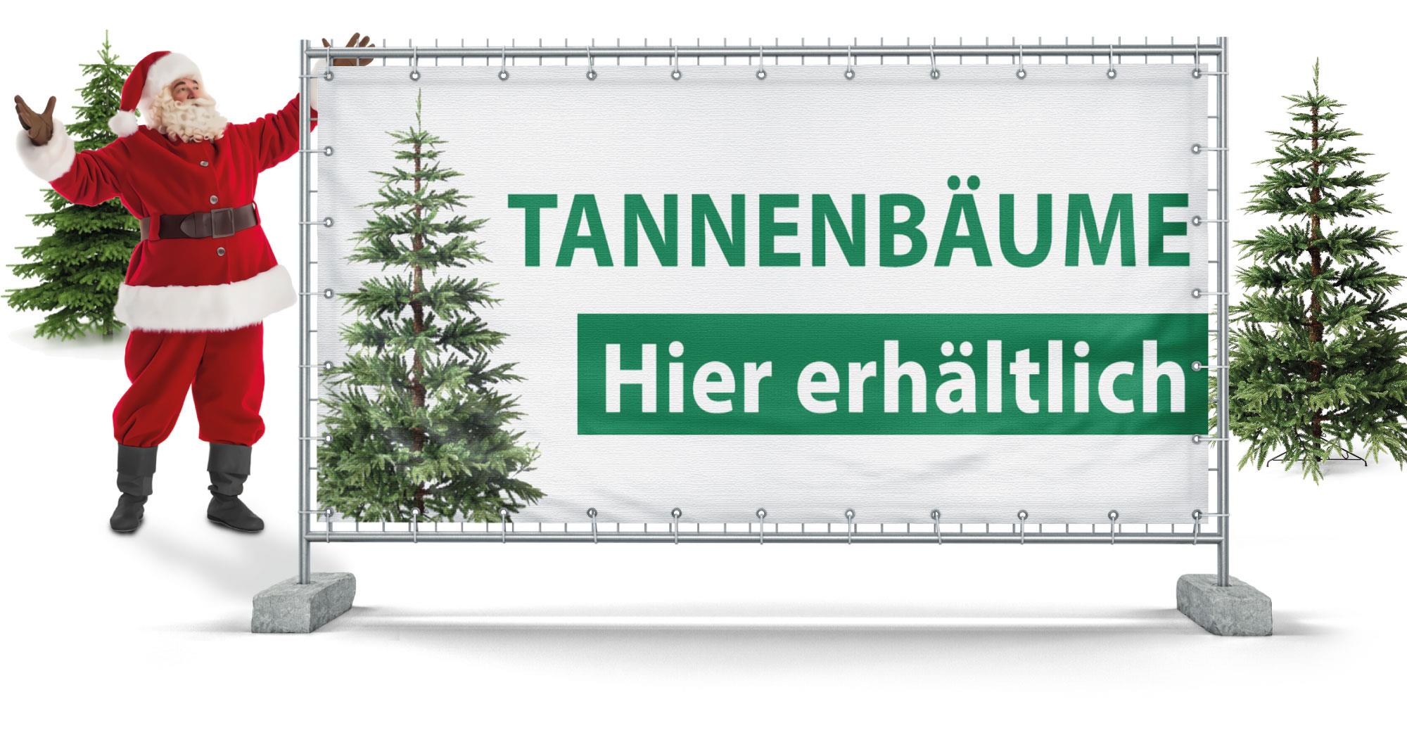 Bauzaun-Banner XXL Tannenbäume