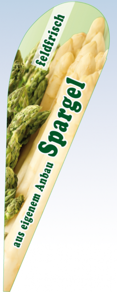 Tropfenbanner Spargel/Grünspargel (nur Tuch)