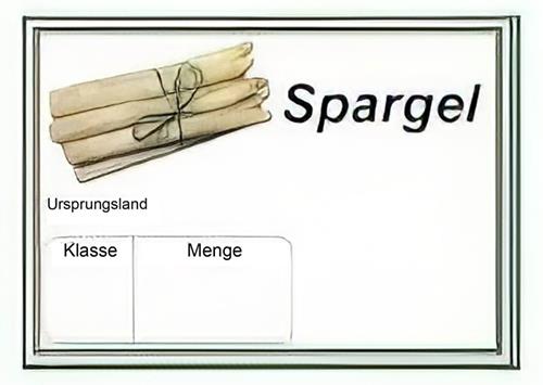 Preistafel laminiert A4 "Spargel"