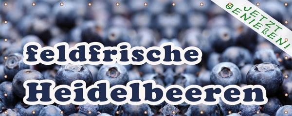 Rollplakat klein "feldfrische Heidelbeeren"(180 x 60 cm)