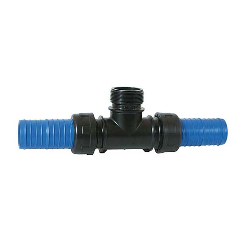 Steckverbinder T-Stück 3 x Flachschlauch 3"