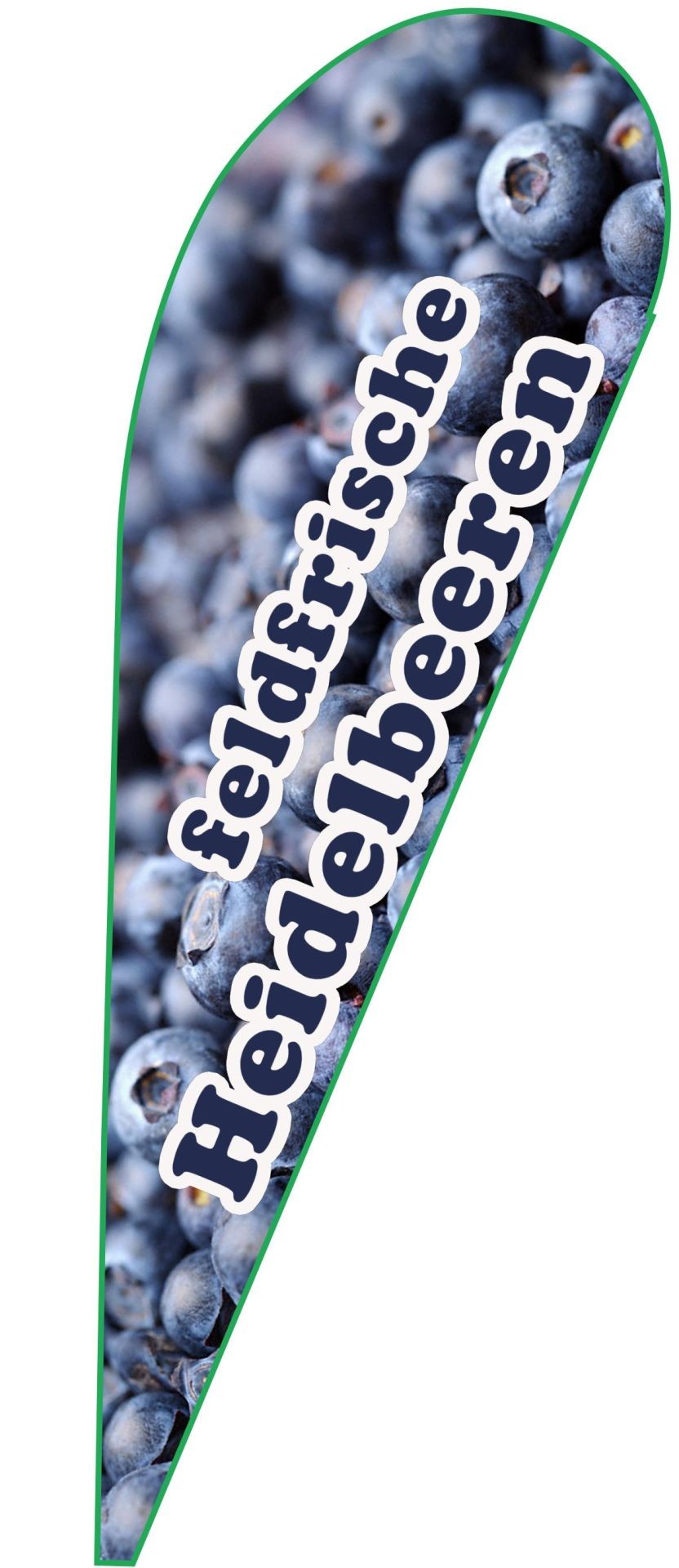 Tropfenbanner Heidelbeeren (mit Bodenplatte)