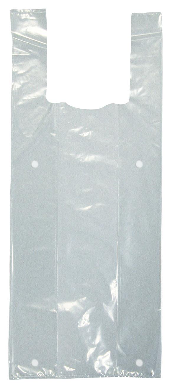 LDPE-Hemdchentragetaschen, transparent, gelocht