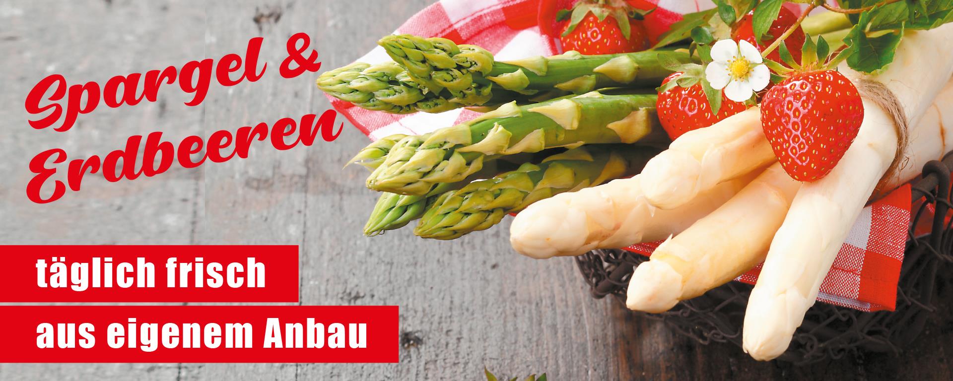 Rollplakat groß "Erdbeeren – Spargel & Grünspargel" (300 x 120 cm)