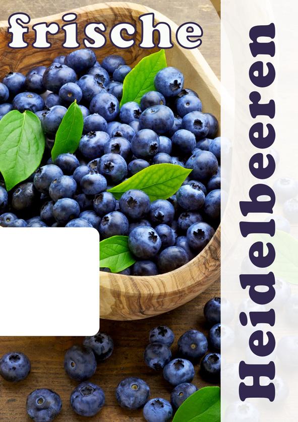 Plakat DIN A1"frische Heidelbeeren"