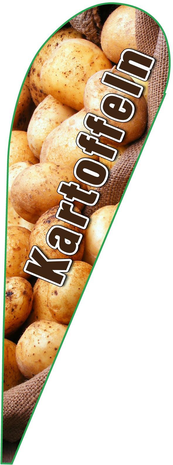 Tropfenbanner Kartoffeln (mit Bodenplatte)