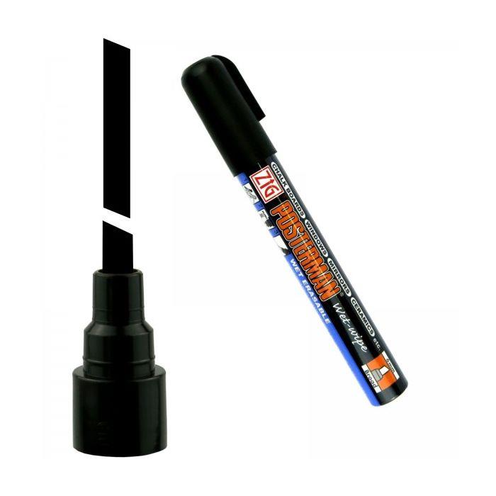 Kreidemarker "Posterman Wet Wipe" schwarz 5-15 mm