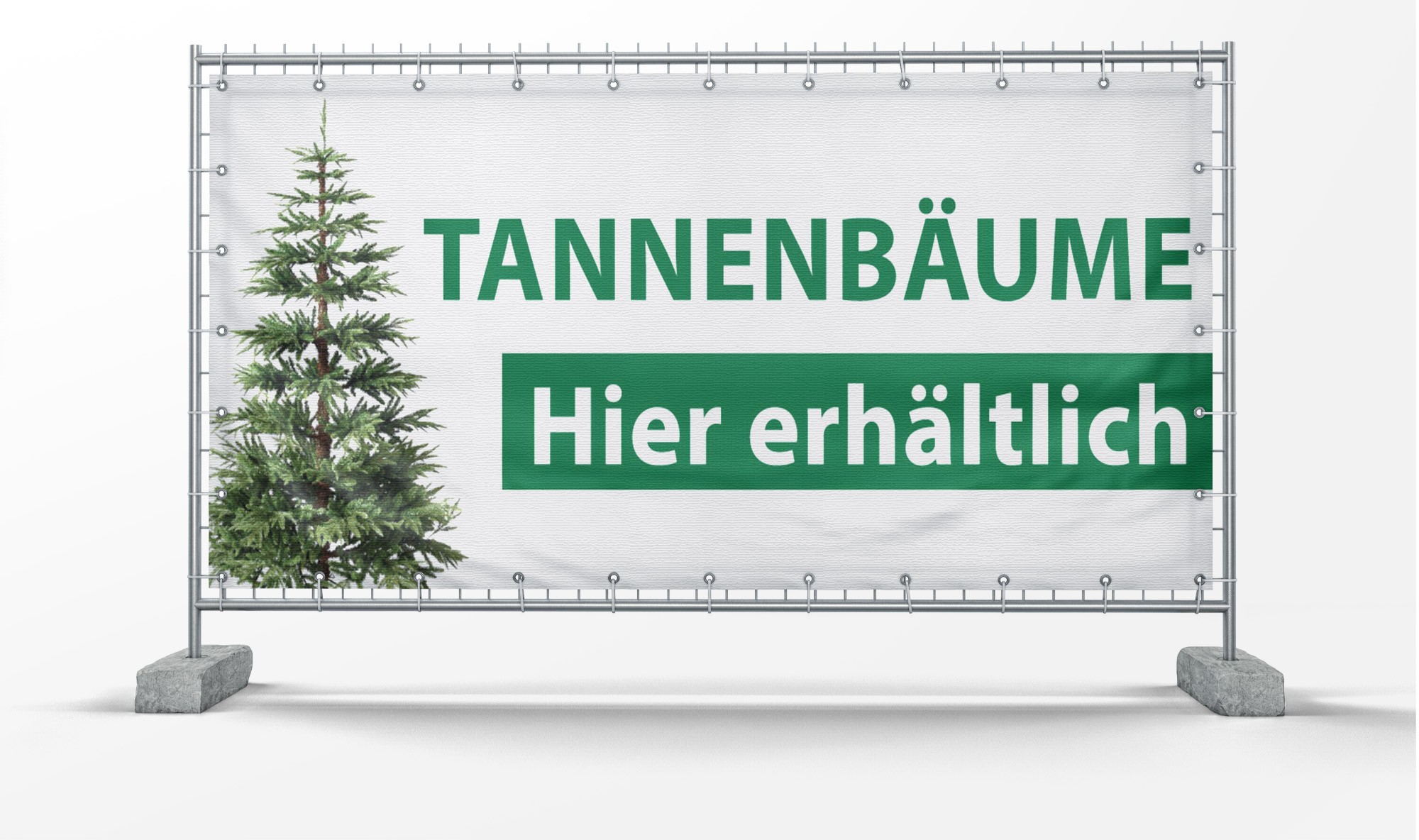Bauzaun-Banner XXL Tannenbäume