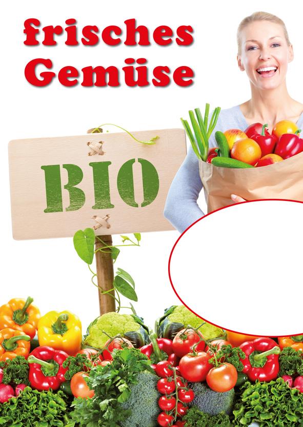 Plakat DIN A1"Bio Gemüse" laminiert