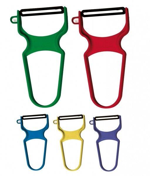 Kunststoff-Horizontalschäler rot mit Aufdruck