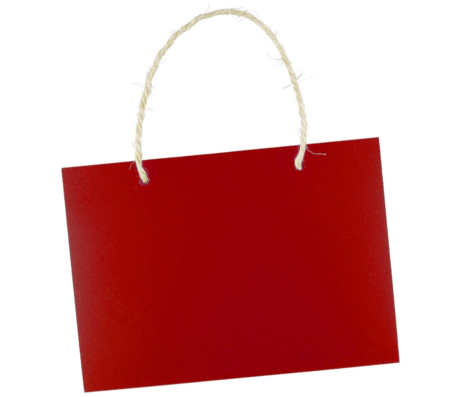 Kreidetafel/quer 75 x 50 cm rot