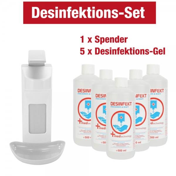 Desinfektionsmittel-Spender + Gel