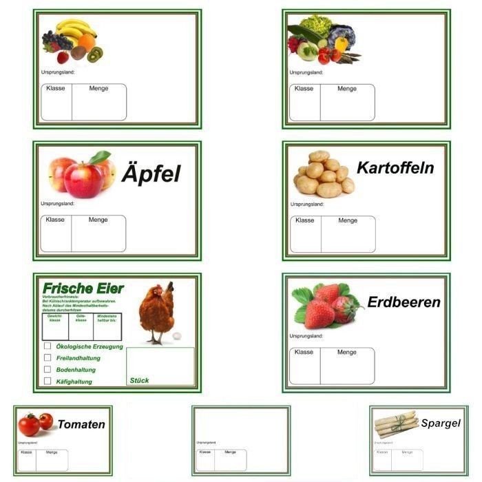 Preistafel laminiert A3 "Heidelbeeren"