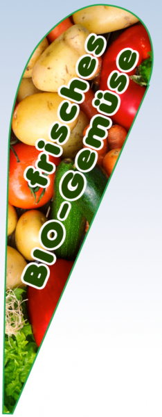 Tropfenbanner Bio Gemüse